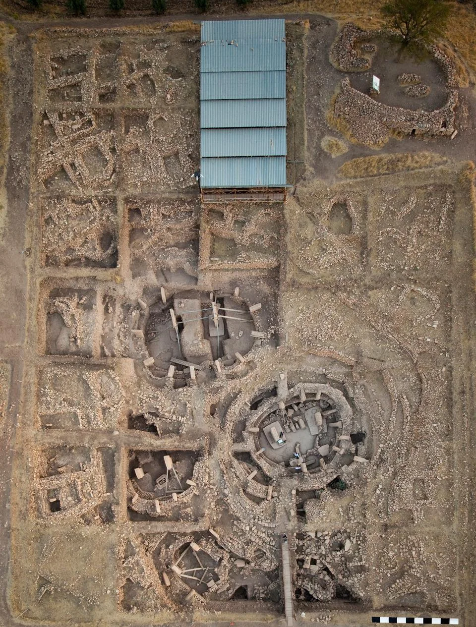 Göbekli Tepe arkeolojik alanı havadan görünüm