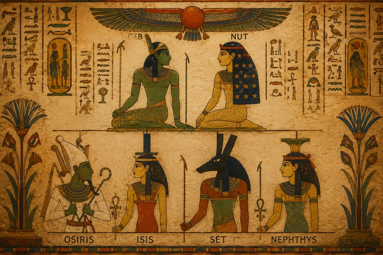Antik Mısır tanrı ailesi - Geb, Nut, Osiris, İsis, Set ve Nephthys